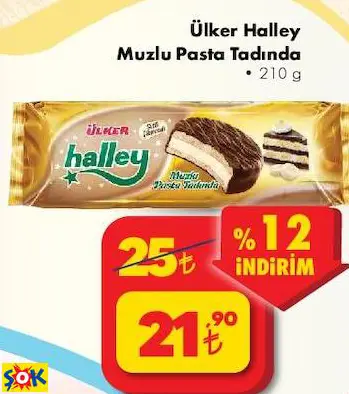 ÜLKER HALLEY MUZLU PASTA TADINDA